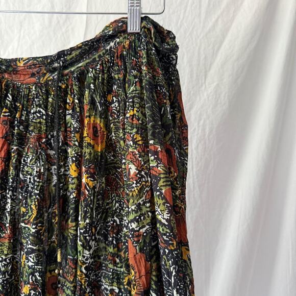 Boho floral cotton midi skirt - Picture 4 of 7